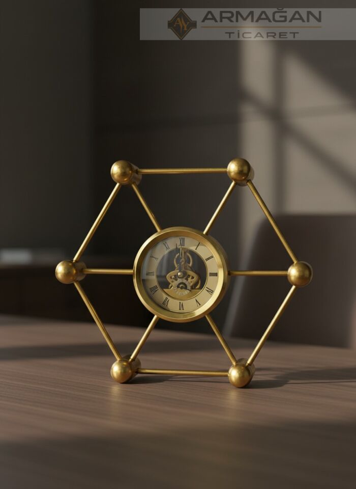 ALTIGEN MASA SAATİ METAL Gold