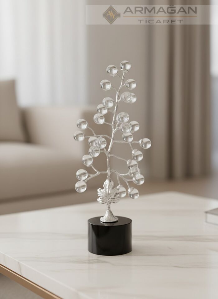 KRİSTAL CAM AĞAÇ KÜRELİ Şeffaf