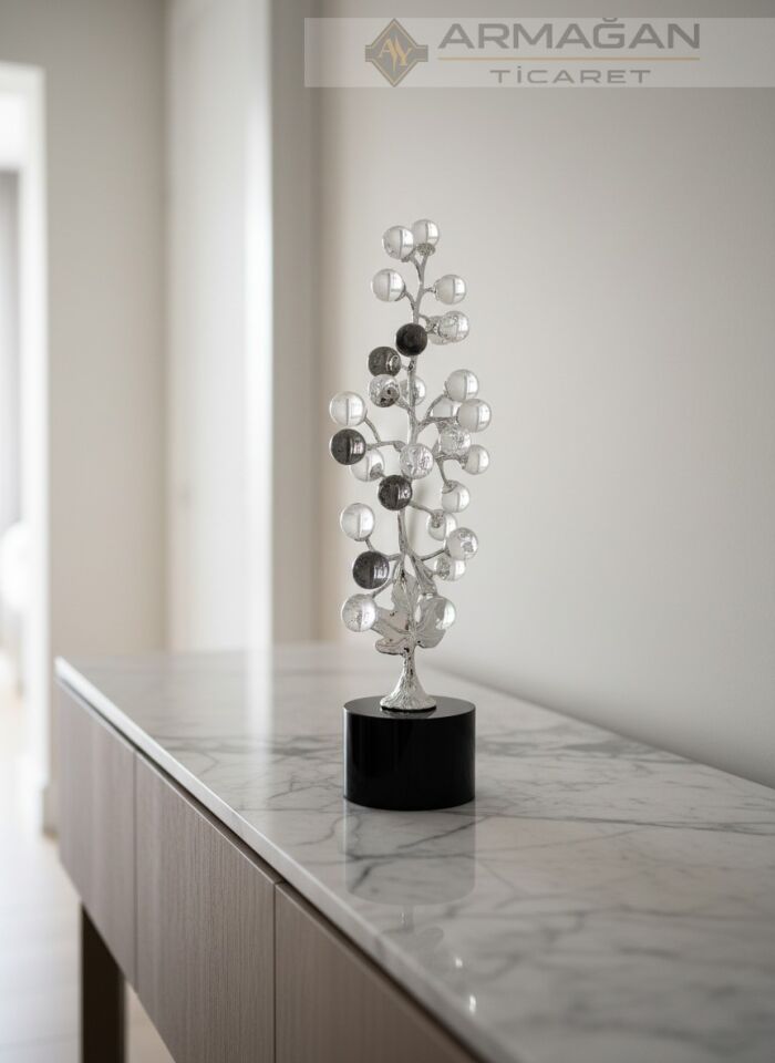 KRİSTAL CAM AĞAÇ KÜRELİ Şeffaf