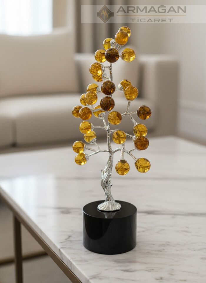 KRİSTAL CAM AĞAÇ KÜRELİ Şeffaf