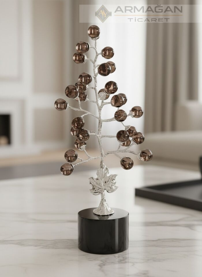 KRİSTAL CAM AĞAÇ KÜRELİ Şeffaf