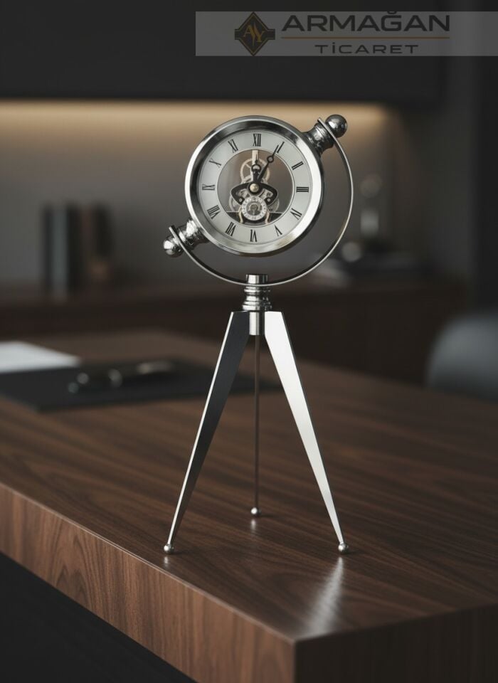 TRİPOT MASA SAATİ 2045 Gold