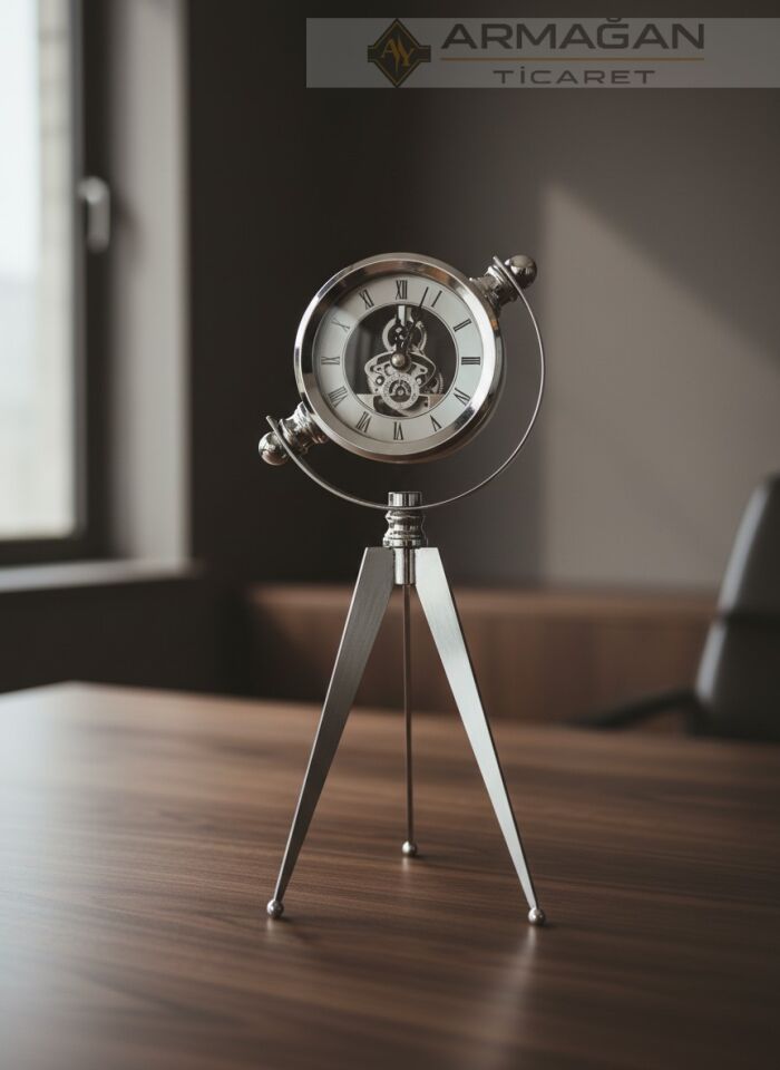 TRİPOT MASA SAATİ 2045 Gold