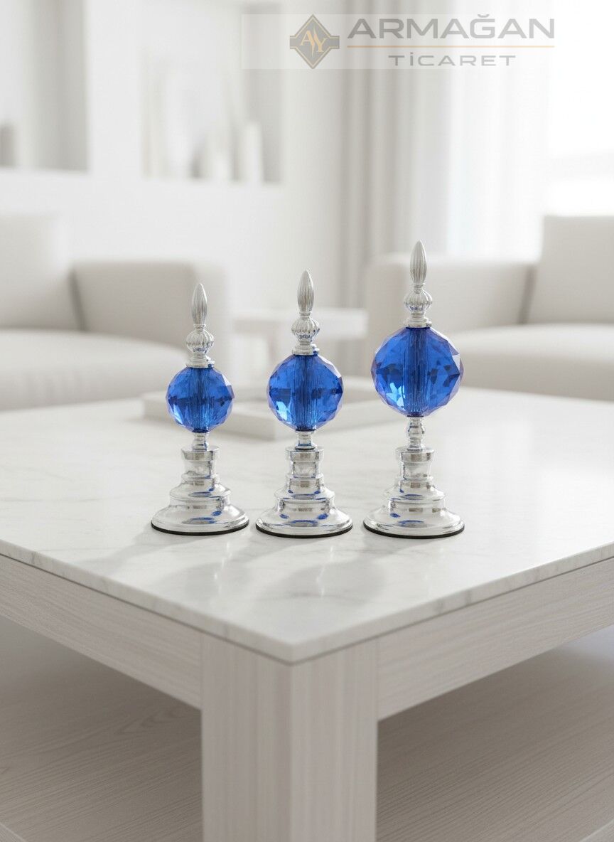 3'LÜ ALEM DEKOR Lacivert-Gümüş