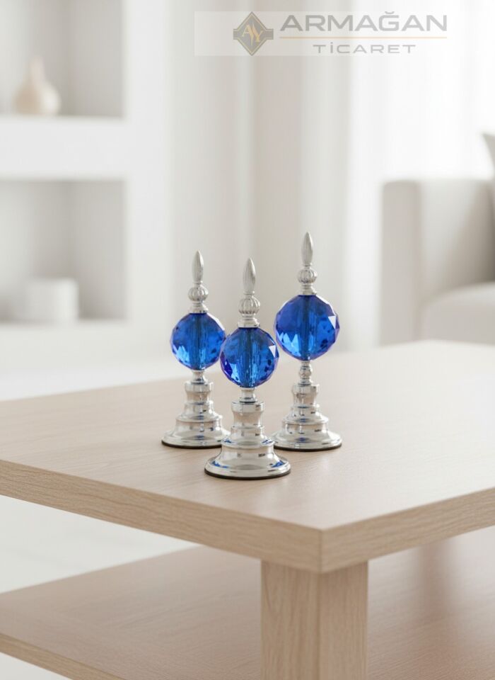 3'LÜ ALEM DEKOR Lacivert-Gümüş