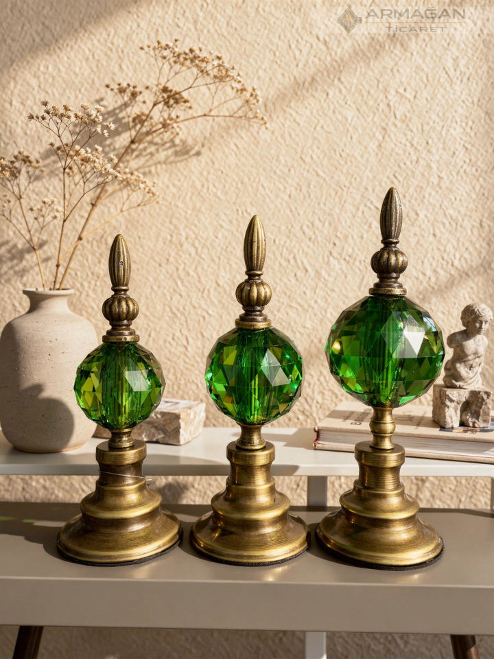 3'LÜ ALEM DEKOR Yeşil-Eskitme