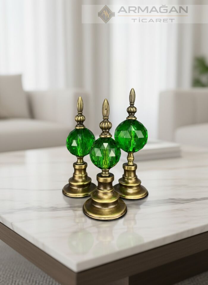 3'LÜ ALEM DEKOR Yeşil-Eskitme