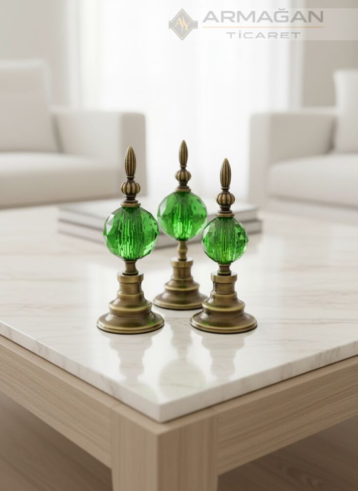 3'LÜ ALEM DEKOR Yeşil-Eskitme