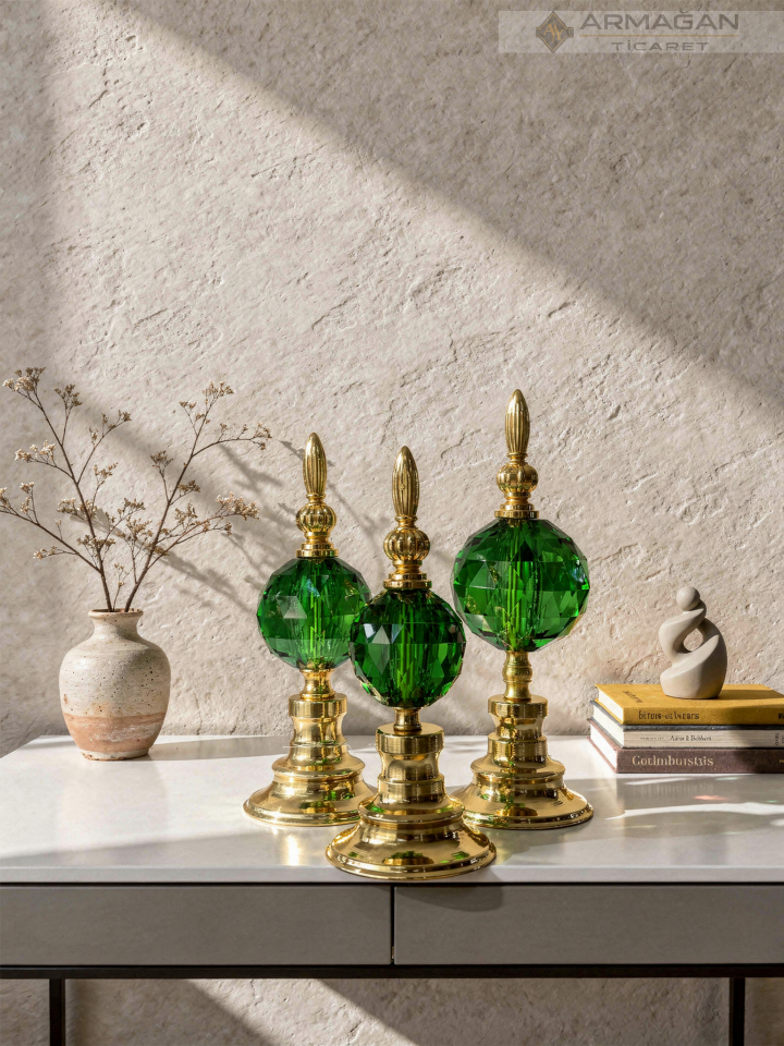 3'LÜ ALEM DEKOR Gold-Yeşil