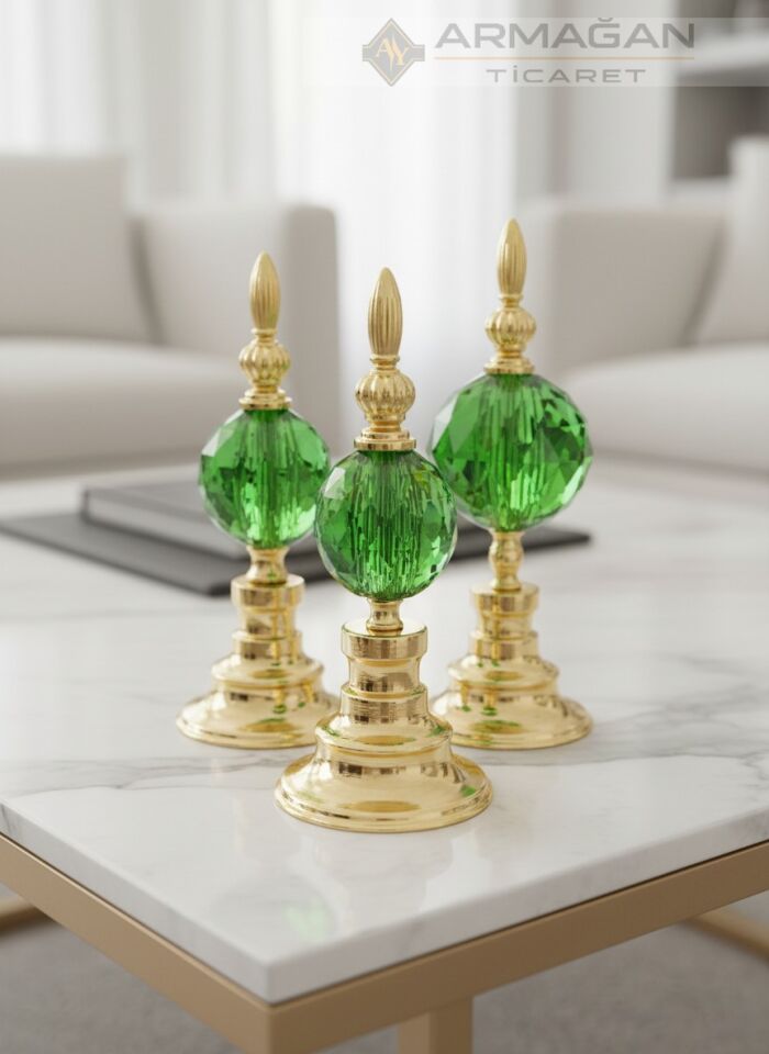 3'LÜ ALEM DEKOR Gold-Yeşil