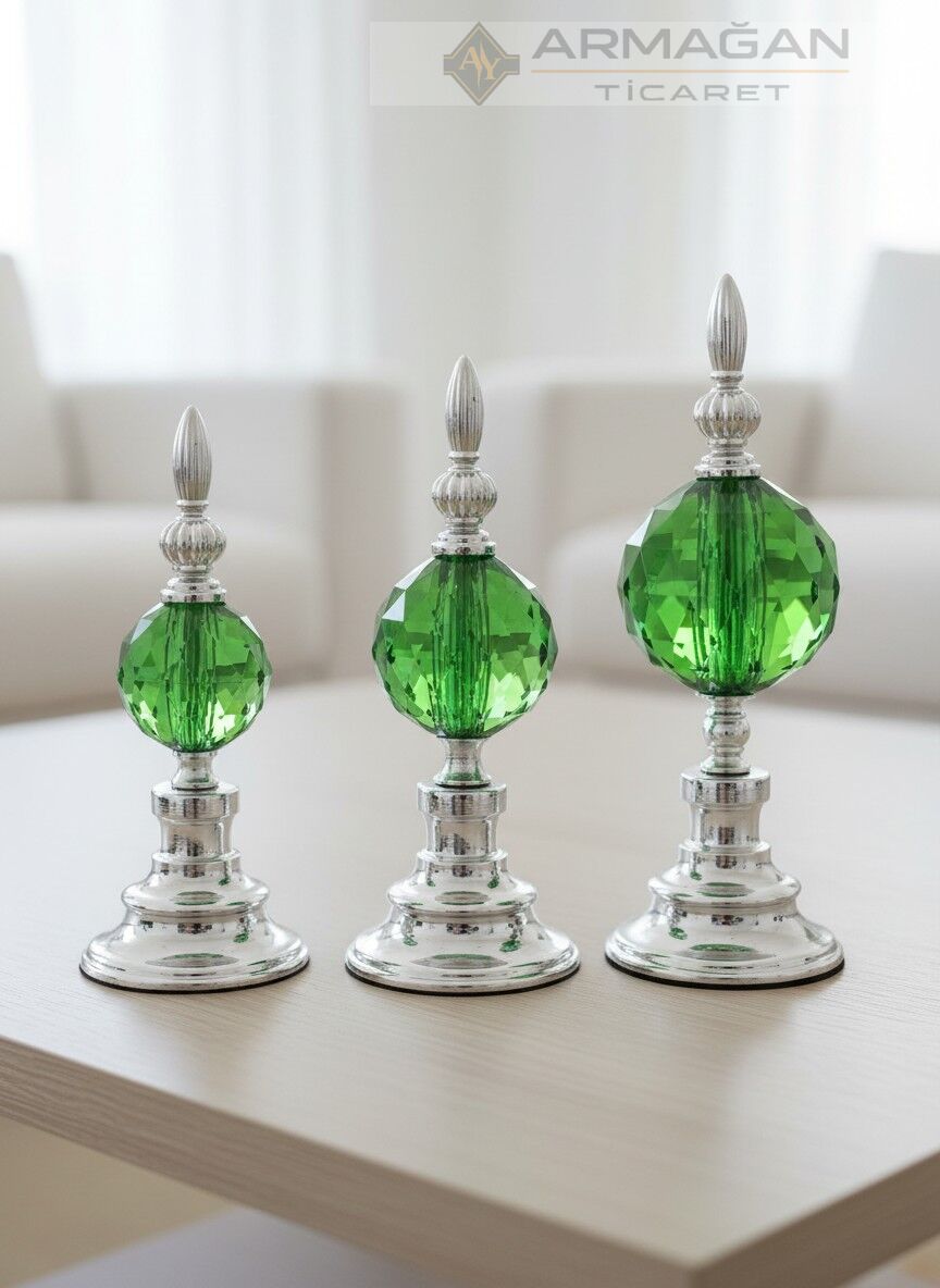 3'LÜ ALEM DEKOR Gümüş-Yeşil