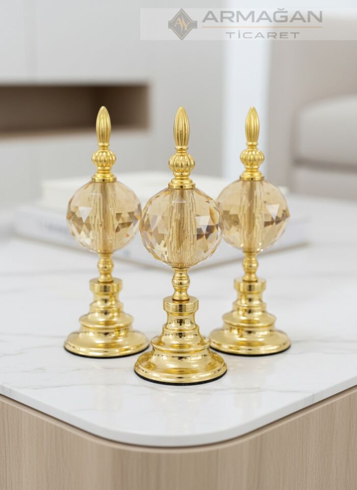 3'LÜ ALEM DEKOR Amber-Gold