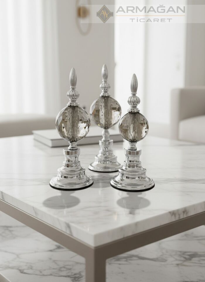 3'LÜ ALEM DEKOR Füme-Gümüş