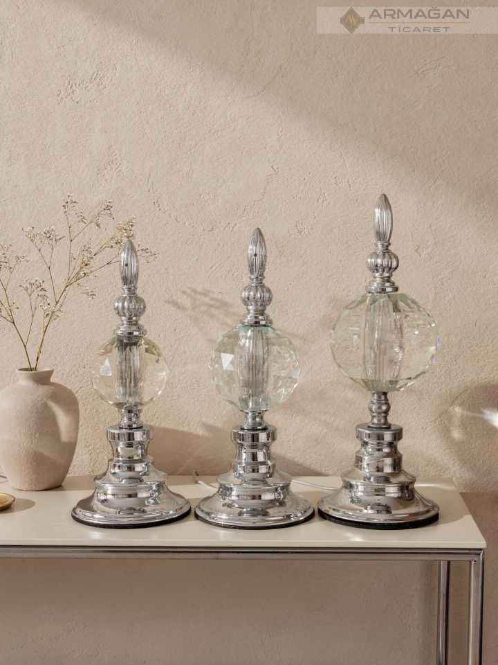 3'LÜ ALEM DEKOR Şeffaf-Gümüş