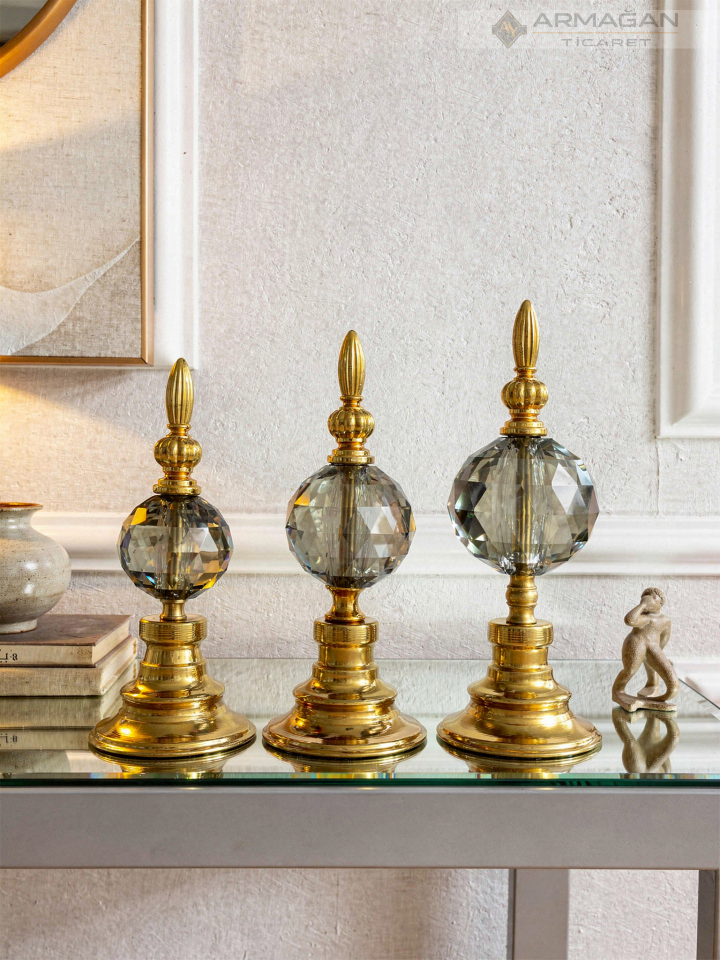 3'LÜ ALEM DEKOR Füme-Gold