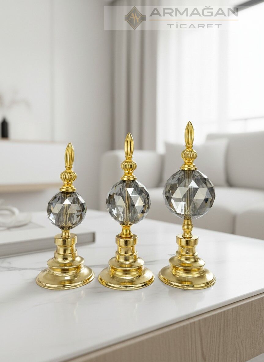 3'LÜ ALEM DEKOR Füme-Gold