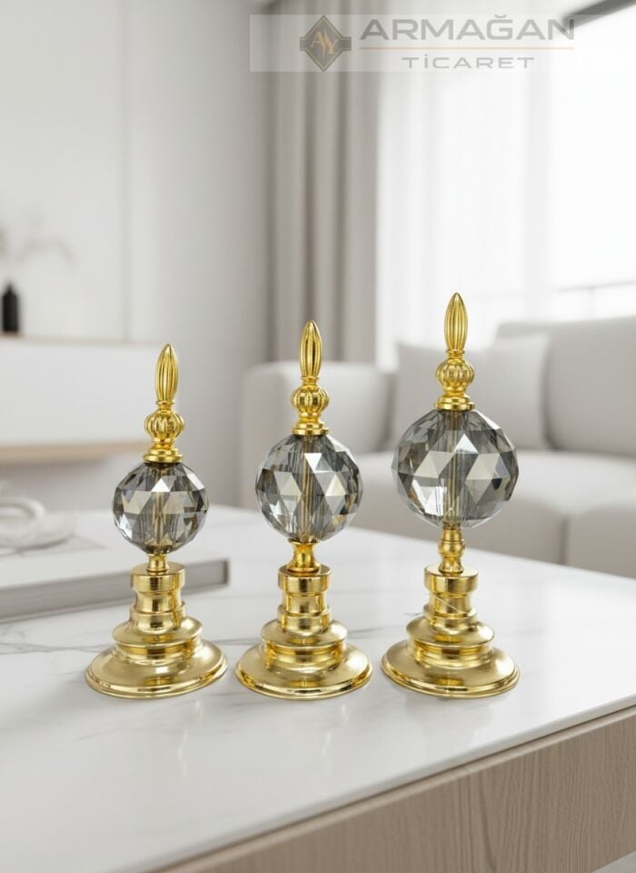 3'LÜ ALEM DEKOR Füme-Gold