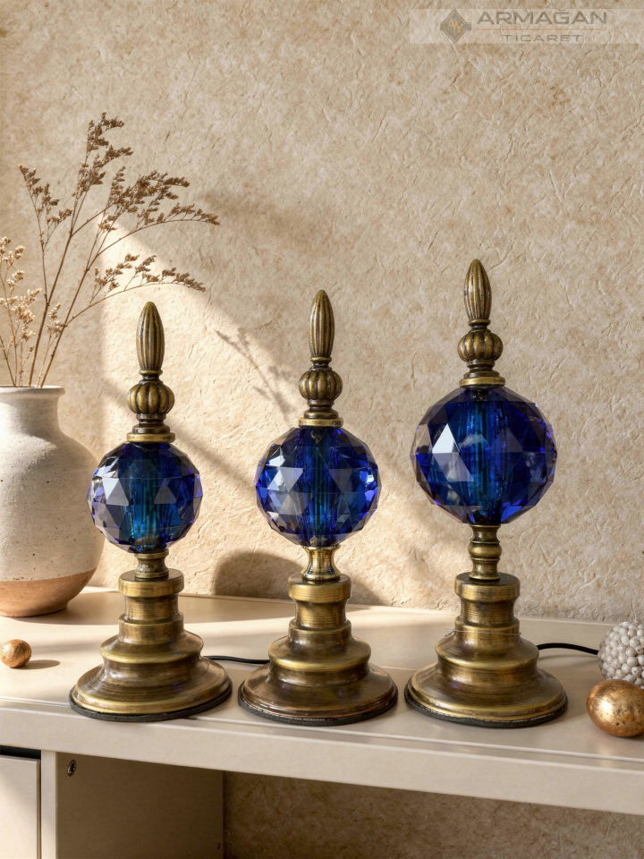 3'LÜ ALEM DEKOR Lacivert-Eskitme