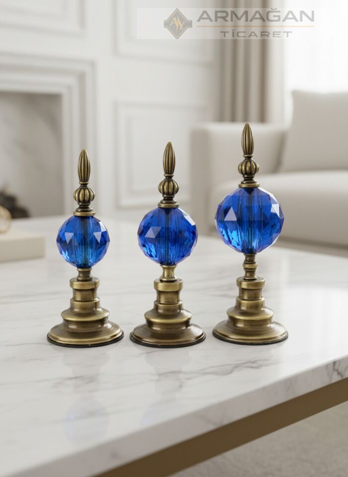 3'LÜ ALEM DEKOR Lacivert-Eskitme