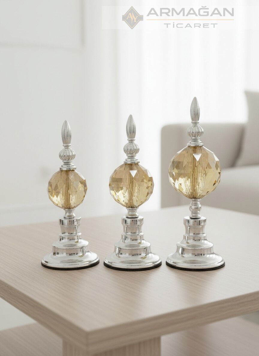 3'LÜ ALEM DEKOR Amber-Gümüş
