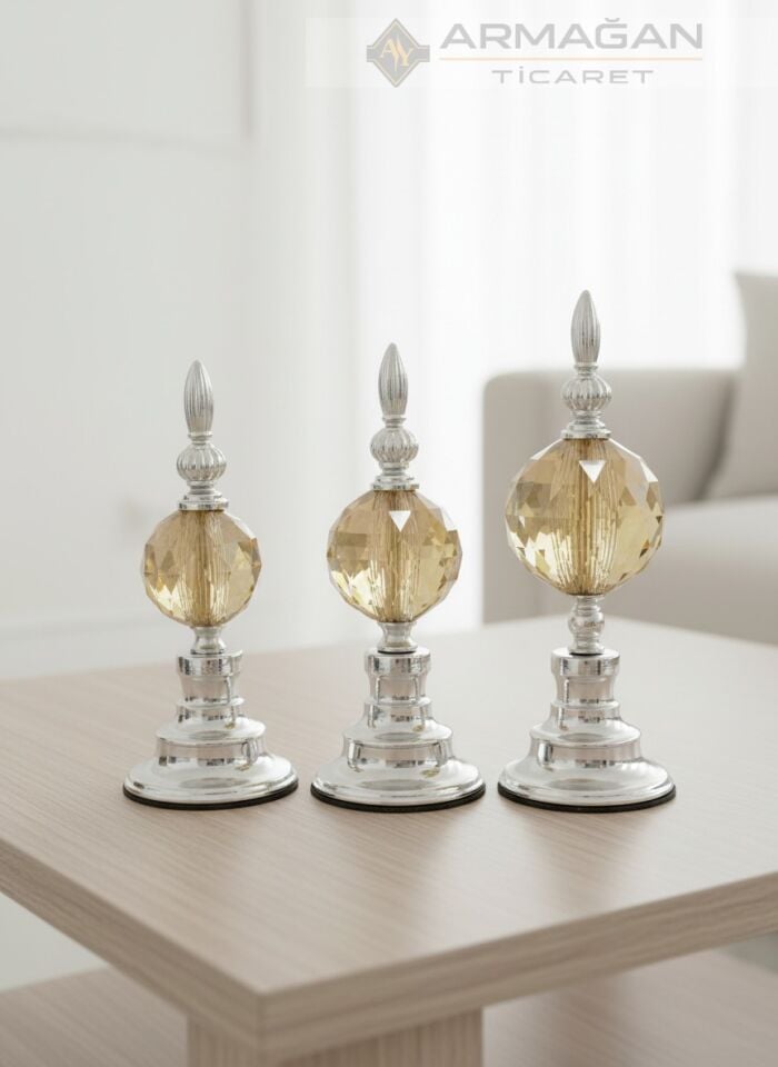 3'LÜ ALEM DEKOR Amber-Gümüş