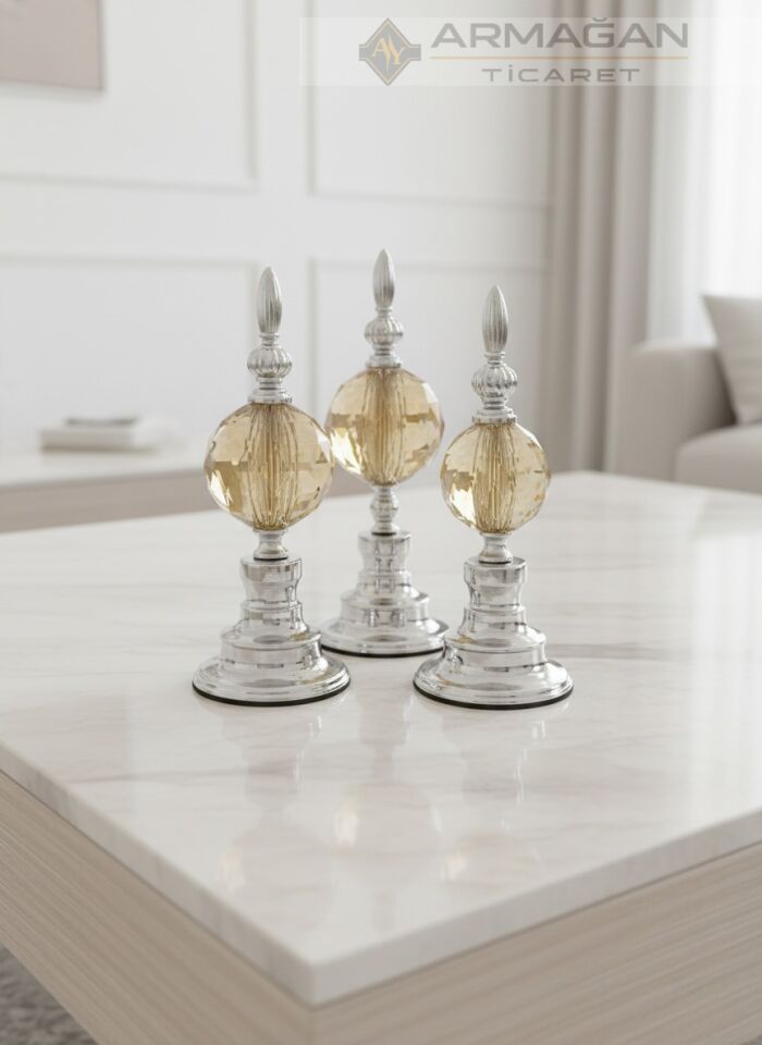 3'LÜ ALEM DEKOR Amber-Gümüş