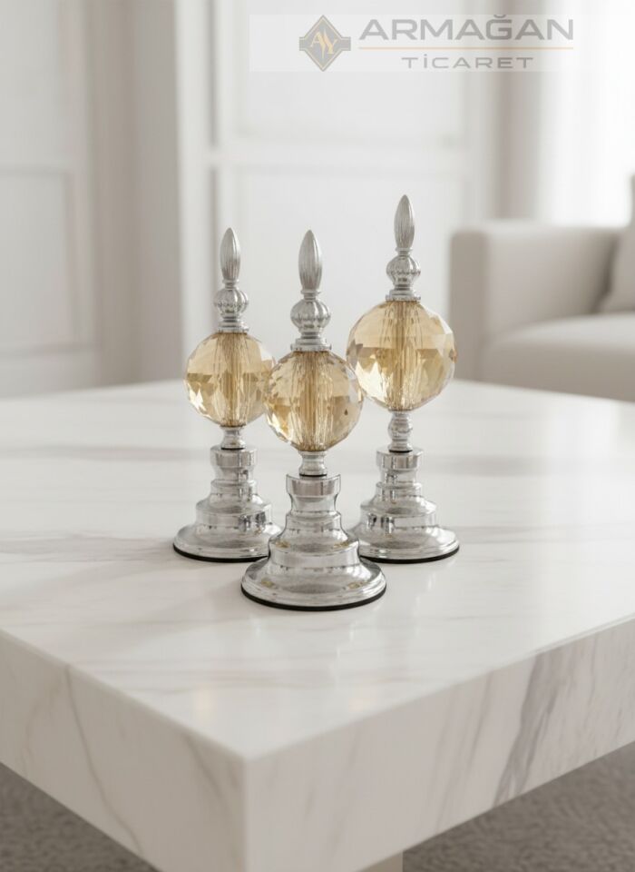 3'LÜ ALEM DEKOR Amber-Gümüş