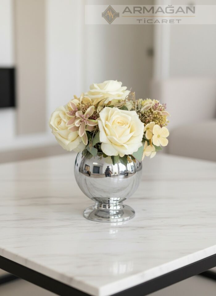 ARAJMAN, ALEM DEKOR VE ZİNCİR TEPSİ SETİ Gümüş-Lacivert