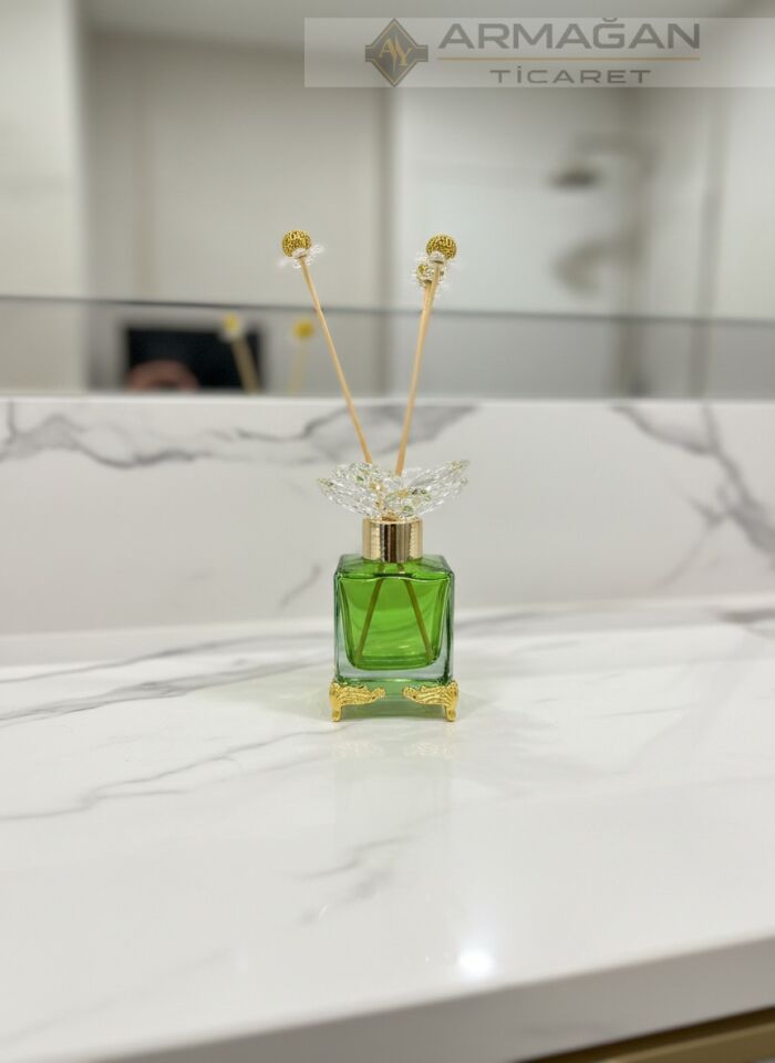 ODA KOKU ŞİŞESİ Yeşil-Gümüş