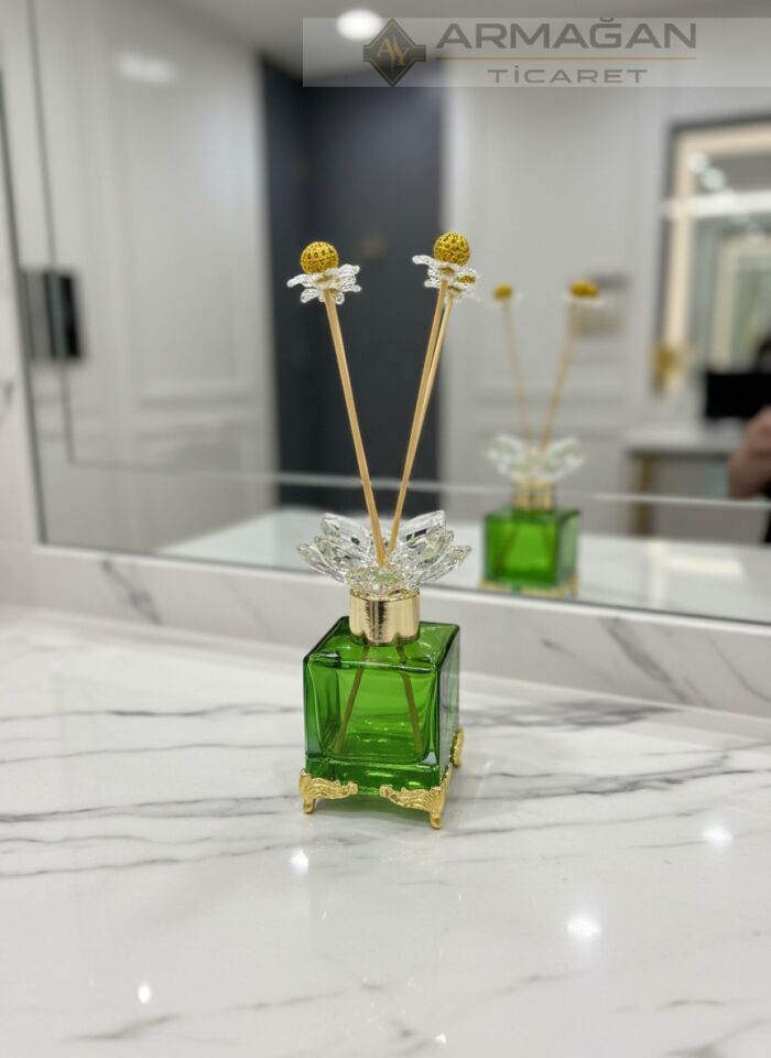 ODA KOKU ŞİŞESİ Yeşil-Gümüş