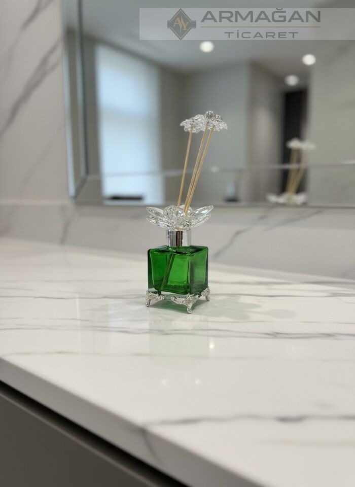 ODA KOKU ŞİŞESİ Yeşil-Gümüş