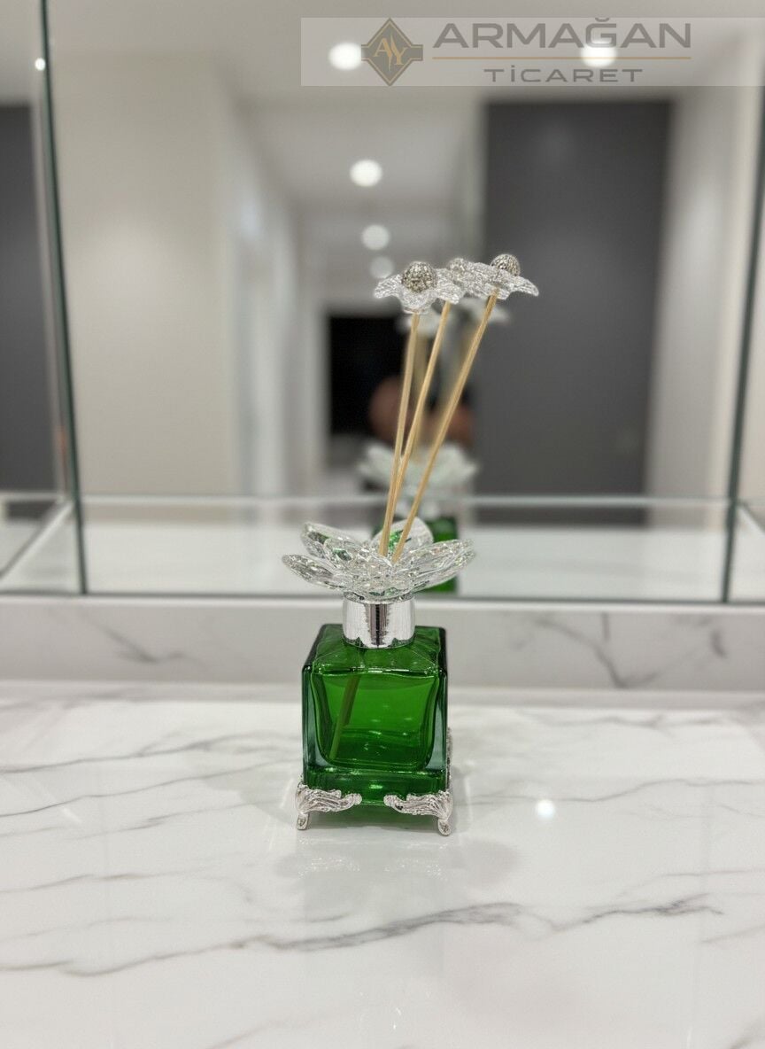 ODA KOKU ŞİŞESİ Yeşil-Gümüş