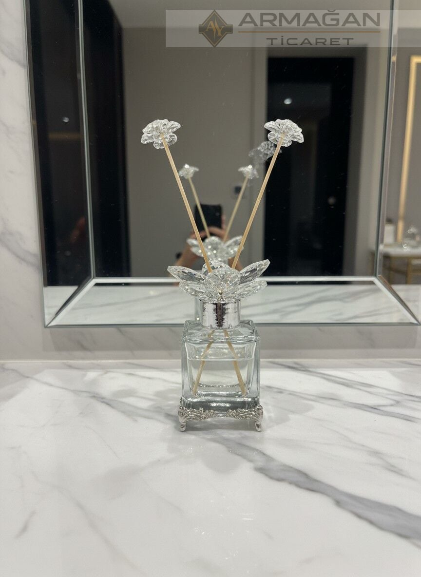 ODA KOKU ŞİŞESİ Şeffaf-Gümüş